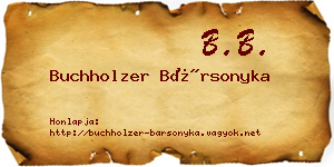 Buchholzer Bársonyka névjegykártya